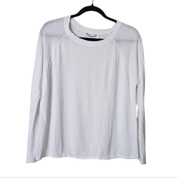 Eden's Last Day White Long Sleeve Women's Shirt w/sheer sleeves size M/L EUC - Picture 1 of 6